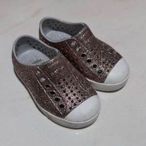 Native Kids Glittery Brown Sneakers